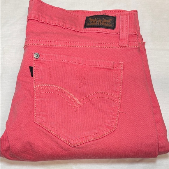 Levi's Denim - Levi's 524 Too Superlow Two Horse Patch Distressed Skinny Jeans 30x32